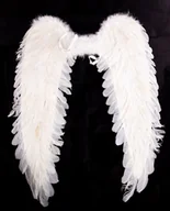 Dodatki do strojów karnawałowych - Duże Białe Skrzydła Anioła Aniołek Jasełka 60X80Cm - miniaturka - grafika 1