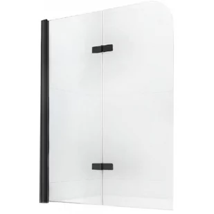 Parawan nawannowy MEXEN Felix, 2-skrzydłowy, czarny, 100x140 cm - Parawany nawannowe - miniaturka - grafika 1