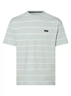 Calvin Klein - T-shirt męski, niebieski|zielony - Koszulki męskie - miniaturka - grafika 1