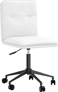 vidaXL Krzesło stołowe, białe, sztuczna skóra - Krzesła - miniaturka - grafika 1