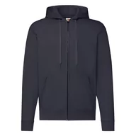Bluzy męskie - Bluza męska z kapturem Zip Through Hooded Sweat Fruit of the Loom - Ciemnogranatowy XXL - miniaturka - grafika 1