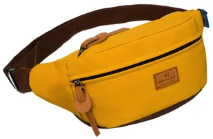 Nerka damska Rovicky sportowa saszetka na suwak pojemna torebka crossbody, żółty - Nerki - miniaturka - grafika 1