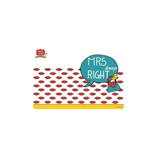 Mata stołowa Mrs Right 45x30cm Nuova R2S Have Fun - Obrusy i serwetki - miniaturka - grafika 1