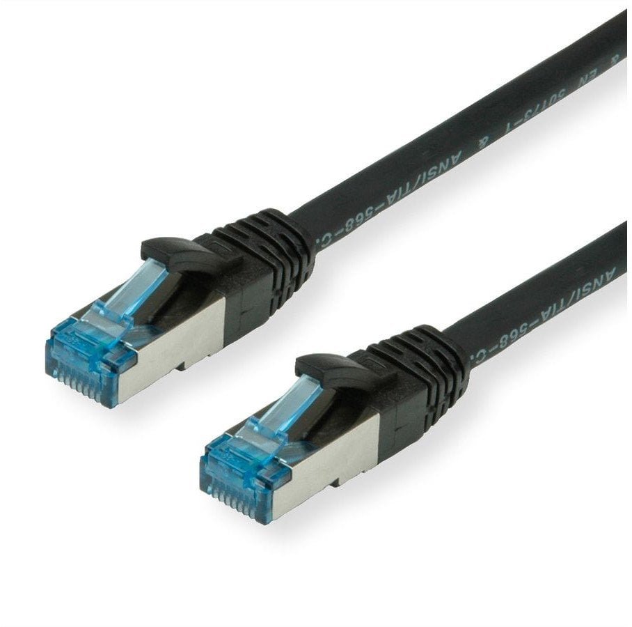 VALUE Patchkabel Kat.6A Class EA S/FTP PiMF LSOH schwarz 0,15m 21.99.1984