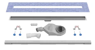 Odpływ Liniowy Z Rusztem Do Wyklejenia Płytką Profil Design Water-Tech Slim Stalowy 100Cm - Odpływy liniowe - miniaturka - grafika 1