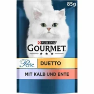 Mokra karma dla kotów - GOURMET Perle Duetto 24x85g Cielęcina i kaczka - miniaturka - grafika 1