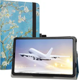 ETUI ZAMYKANE TABLET ALLDOCUBE IPLAY 40/KPAD 10.4" NIEBIESKI W BIAŁE KWIATY - Etui do tabletów - miniaturka - grafika 1