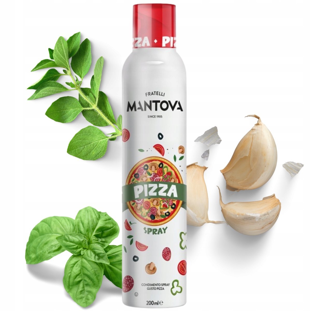 Oliwa extra vergine Spray z naturalnym aromatami czosnku oregano i bazylii