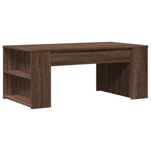 vidaXL Stolik kawowy brązowy dąb 102x55x42 cm materiał drewnopochodny - Ławy i stoliki kawowe - miniaturka - grafika 1