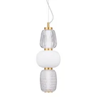 Lampy sufitowe - Nowoczesna lampa zwisająca ARROYOS LE44495 LED 28W 3000K biały złoty - miniaturka - grafika 1