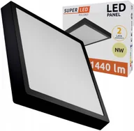 Lampy sufitowe - Panel Plafon Led Natynkowy 18W CCD czarny SuperLED - miniaturka - grafika 1
