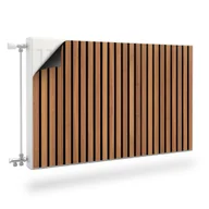 Dekoracje domu - MASKOWNICA Magnetyczna Grzejnika LAMELE 3D Imitacja Drewna 80cm x 60cm - miniaturka - grafika 1