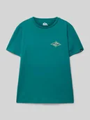 Koszulki dla chłopców - T-shirt z nadrukiem z logo - miniaturka - grafika 1