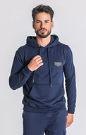 Bluzy męskie - Gianni Kavanagh Navy Blue Core Hoodie Męska bluza z kapturem, Granatowy, XL - miniaturka - grafika 1