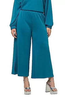 Spodnie damskie - Ulla Popken Damskie spodnie dresowe, szerokie nogawki, elastyczny ściągacz, spodnie modalmix, Mocny petrol, 42-44 duże rozmiary - grafika 1