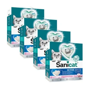 Sanicat Active White Lotus Flower żwirek 4x10 l - Żwirek dla kotów - miniaturka - grafika 1
