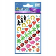 Przybory szkolne - Avery Zweckform Naklejki motywy na szczęście - miniaturka - grafika 1