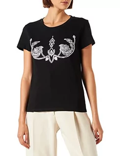 Koszulki i topy damskie - Just Cavalli T-shirt damski, czarny, rozmiar L (DE) - grafika 1