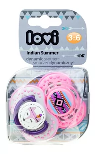 Canpol babies LOVI Sm usp silikonowy dynamiczny 3-6 m-cy 2 szt Indian summer 5901691802612 - Smoczki uspokajające - miniaturka - grafika 2