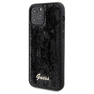 Guess GUHCP12MPSFDGSK iPhone 12/12 Pro 6.1" czarny/black hardcase Sequin Script Metal - Etui i futerały do telefonów - miniaturka - grafika 13