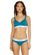 Majtki damskie - Calvin Klein Majtki Damskie Stringi Thong Turkus 0000F3786E Cx3 Xs - miniaturka - grafika 1