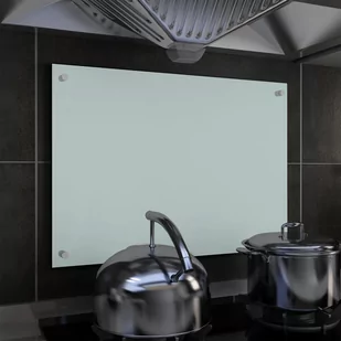 vidaXL Panel ochronny do kuchni, biały, 70x50 cm, szkło hartowane - Akcesoria i części AGD - miniaturka - grafika 1