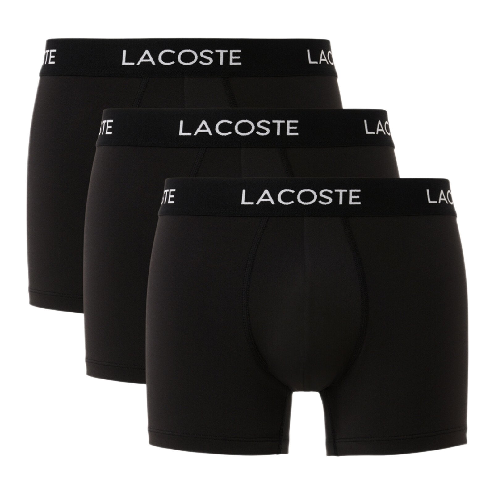 Bokserki Lacoste Microfiber Trunks 3-Pack Black XL