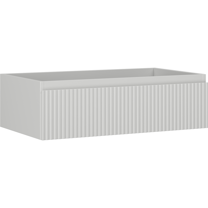 Mexen Rivel szafka łazienkowa podumywalkowa 80 cm, 1 szuflada, ryflowana , szara mat - 91A20-08023-1-BF62