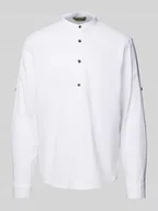 Koszule męskie - Koszula lniana o kroju relaxed fit w tunikowym stylu - miniaturka - grafika 1