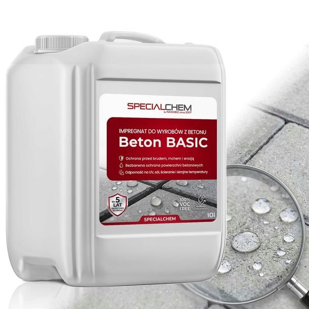 Hydrofobowy bezbarwny impregnat do betonu SPECIALCHEM Beton Basic 10L=70m2