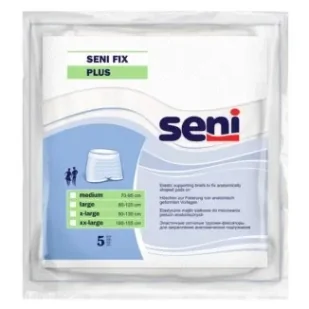 Seni Fix Plus, majtki siatkowe, podtrzymujące, rozmiar L, 80-120 cm, 5 sztuk - Pieluchy dla dorosłych - miniaturka - grafika 1