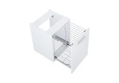 Szafki łazienkowe - Szafka łazienkowa pod blat z koszem na pranie Roca Kwadro Plus 40 cm biały połysk A857973806 - miniaturka - grafika 1