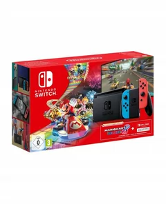 Nintendo Switch + Joy-Con Niebiesko-czerwony + Mario Kart 8 Deluxe (kod) + Switch Online 3 mies - Konsole Nintendo - miniaturka - grafika 2
