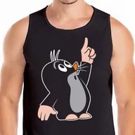 Koszulki męskie - Tank Top Koszulka Krecik Sąsiedzi Xxl 0448 Czarna - miniaturka - grafika 1