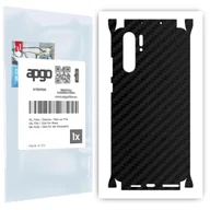 Szkła hartowane na telefon - Folia naklejka skórka strukturalna na TYŁ+BOKI do Huawei P30 Pro New Edition -  Carbon Czarny - apgo SKINS - miniaturka - grafika 1