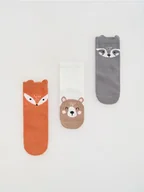 Skarpetki dla dzieci - Reserved - Skarpetki z bawełną 3 pack - ciemnoszary - miniaturka - grafika 1