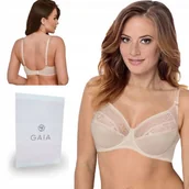 Biustonosze - ﻿Biustonosz miękki koronkowy Gaia 059 beżowy 80H - miniaturka - grafika 1