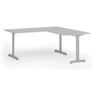 Biurka - Biurko PRIMO BETA L, 1800 x 1800 mm, podstawa szara, szary - miniaturka - grafika 1