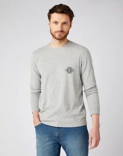 Męski longsleeve Wrangler LS BIKER TEE S - Bluzy męskie - miniaturka - grafika 1