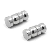 Zawiasy, okucia i inne akcesoria - Okrągła klamka do drzwi prysznica (2 sztuki), wykonana ze stopu aluminium, wykończenie w kolorze polerowanego chromu. - miniaturka - grafika 1