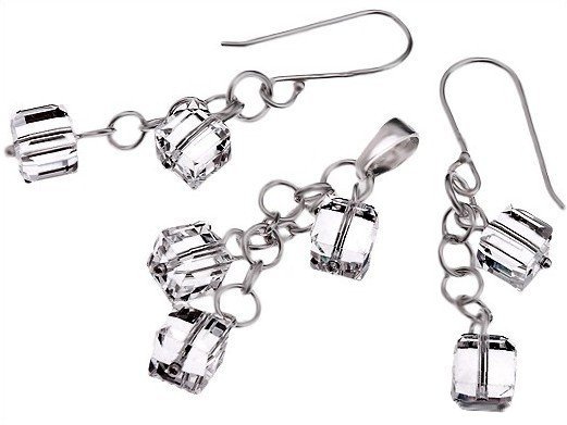 Srebrny komplet kostki mz269 - 5,8g.