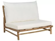 Fotele i krzesła ogrodowe - Zestaw 2 foteli bambusowych jasne drewno z białym TODI - miniaturka - grafika 1