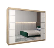 Szafy - Szafa przesuwna Garderoba VERONA 4 250 gł. 62 sonoma/biały - miniaturka - grafika 1