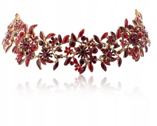 CHOKER CZERWONE KWIATUSZKI Z KRYSZTAŁKAMI Z KOLEKCJI BLOSSOM (C8157AU/1/CZ) - Naszyjniki - miniaturka - grafika 1