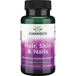 Swanson, włosy, skóra i paznokcie, 60 tabletek - Suplementy naturalne - miniaturka - grafika 1