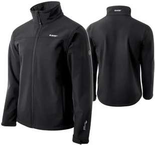 Kurtka Męska Softshell Hi-Tec Lingen Wodoodporna Rozpinana Czarna 3XL - Kurtki męskie - miniaturka - grafika 1