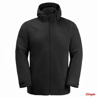 Kurtki i kamizelki sportowe męskie - Męska kurtka Jack Wolfskin TAUBENBERG 3IN1 JKT black - grafika 1