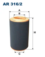 Filtry powietrza - Filtron Norauto Filtr Powietrza AR316/2 - miniaturka - grafika 1