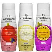 Syropy i koncentraty owocowe - 3x Syrop do SodaStream Red Berries Zero 440ml + Elderflower Zero 440ml + Passionfruit Zero 440ml - miniaturka - grafika 1