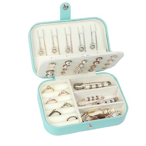 Podróżne pudełko na biżuterię, mały organizer na biżuterię ze skóry PU dla kobiet dziewcząt, przenośne mini etui podróżne, stojak do przechowywania pudełek na kolczyki, pierścionki, naszyjniki,